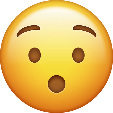 Download Surprised Emoji PNG [Iphone IOS Emoji PNG]