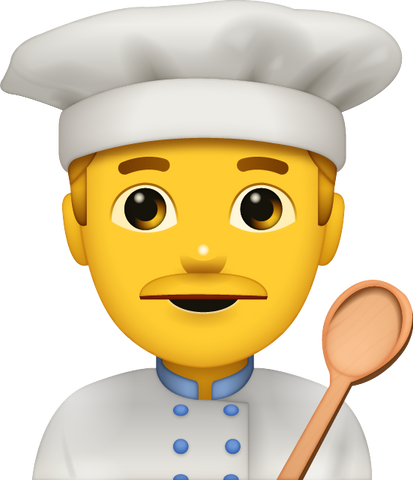 Download Cooking Man Emoji [Iphone IOS Emoji PNG]