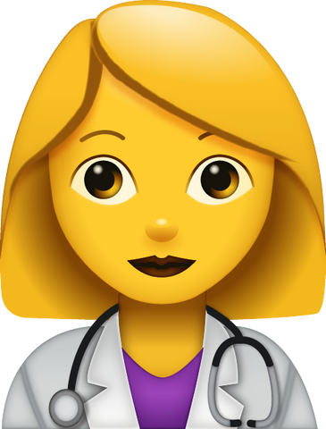 Download Doctor Emoji - Woman [Iphone IOS Emoji PNG]