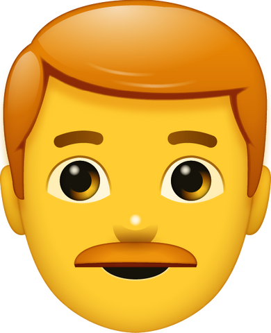 Download Red Hair Man Emoji [Iphone IOS Emoji PNG]