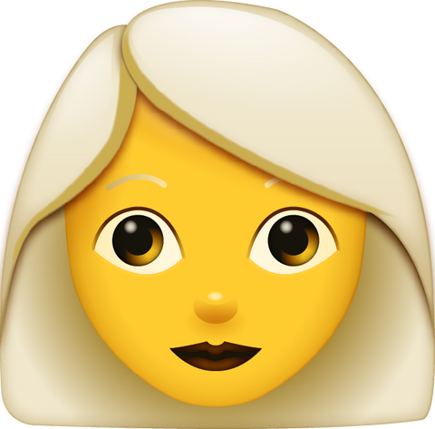 Download Grey Hair Woman Emoji [Iphone IOS Emoji PNG]