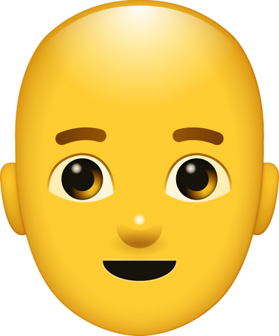 Download Bald Man Emoji [Iphone IOS Emoji PNG]