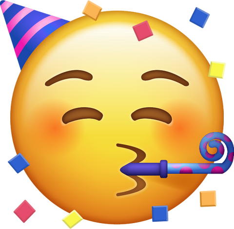 Download Party Face Emoji [Iphone IOS Emoji PNG]