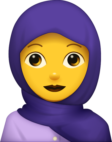 Download Woman With Hijab Emoji [Iphone IOS Emoji PNG]