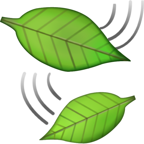 Download Leaf Falling Emoji PNG