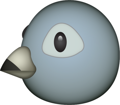 Download Grey Bird Emoji PNG