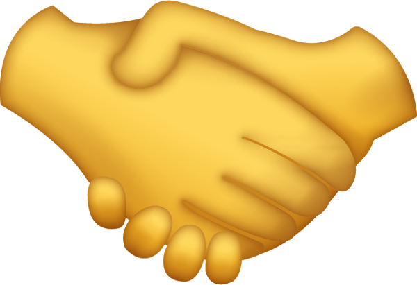 Emoticons shaking hands Royalty Free Vector Image