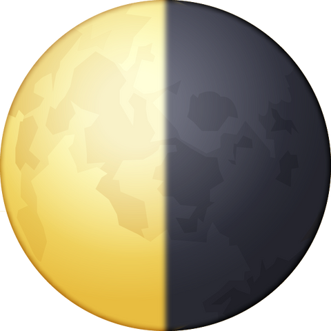 Download Last Quarter Moon Emoji PNG