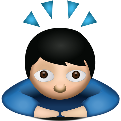 download man bowing emoji Icon