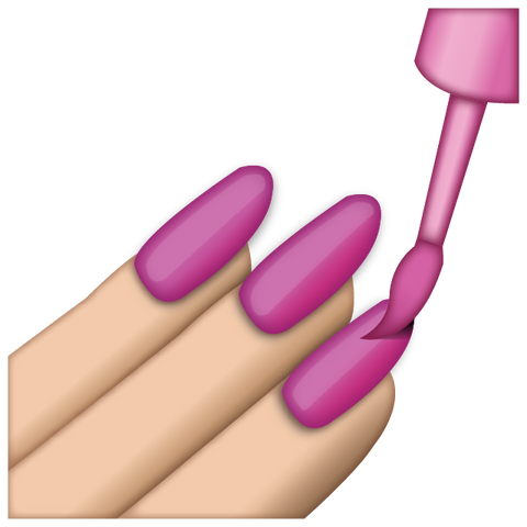 download pink nail polish emoji Icon