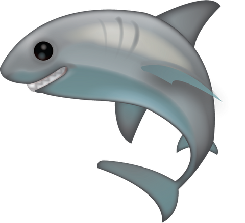 Shark Emoji [Download iPhone Emoji In PNG]