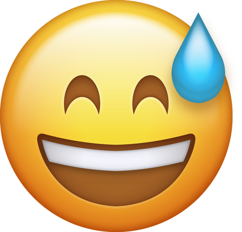 Smile Emoji [iPhone Sweat Smiling Emoji]