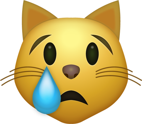 Crying Cat Emoji [Download All Emojis In PNG]