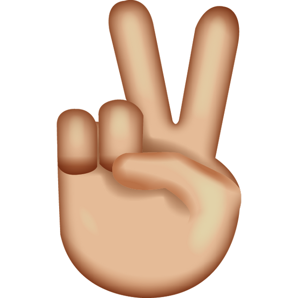 Download Victory Hand Emoji | Emoji Island
