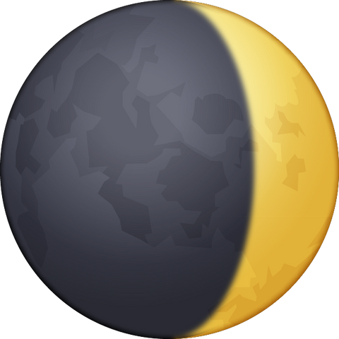 Download Waxing Crescent Moon Emoji PNG