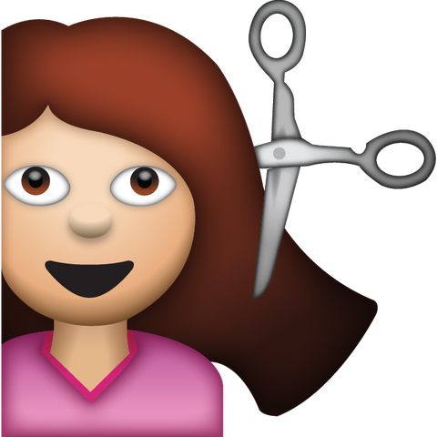 download woman getting haircut emoji Icon