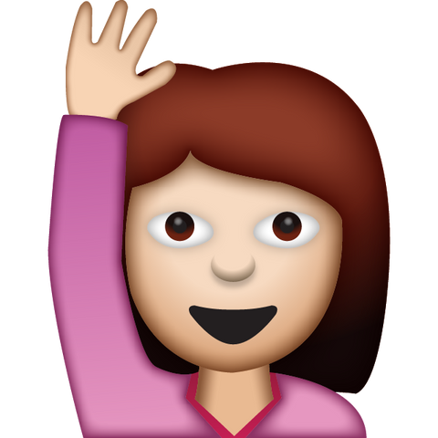 download woman saying hello emoji Icon