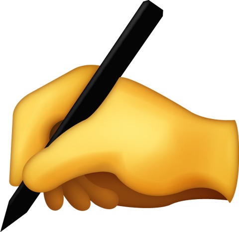 Writing Hand Emoji [Download Apple Emoji in PNG]