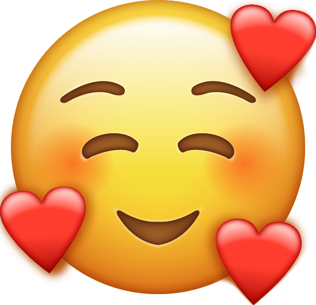 Smile Emoji With Hearts