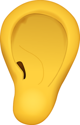 Download Ear Emoji [Iphone IOS Emoji PNG]