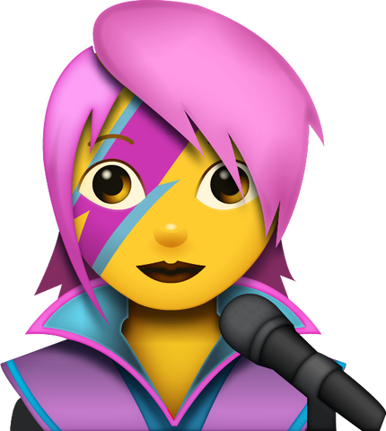 Download Girl Singer Emoji [Iphone IOS Emoji PNG]