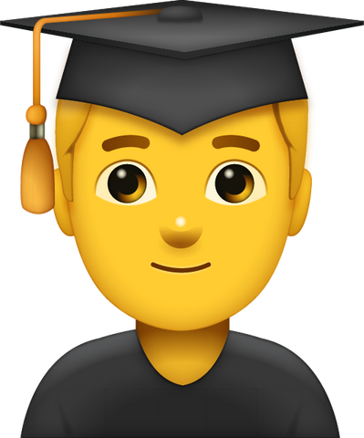 Download Graduated Man Emoji [Iphone IOS Emoji PNG]