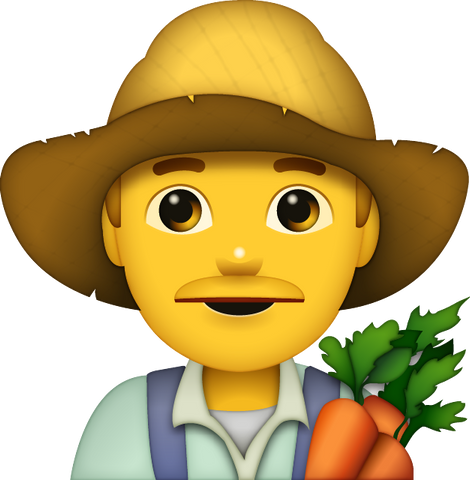 Download Farmer Emoji - Man [Iphone IOS Emoji PNG]