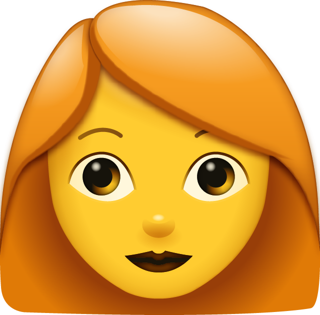 Red Hair Woman Emoji [Free All Emojis] | Island