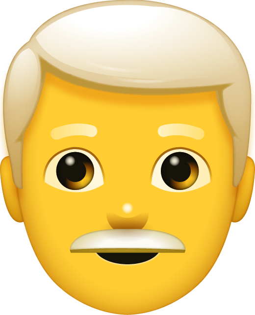 Grey Hair Man Emoji