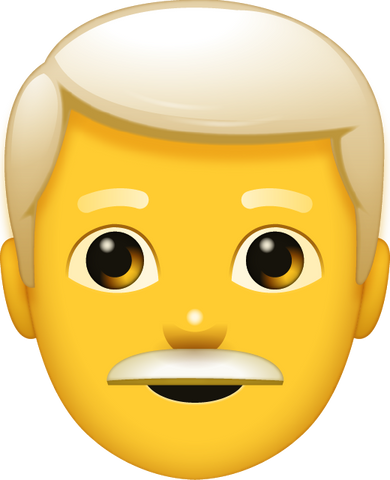 Download Grey Hair Man Emoji [Iphone IOS Emoji PNG]