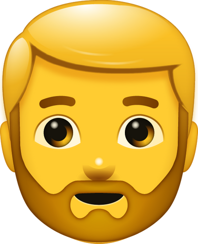 Download Beard Man Emoji [Iphone IOS Emoji PNG]