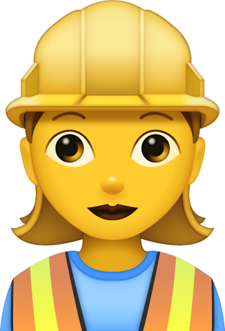 Download Woman Construction Worker [Iphone IOS Emoji PNG]