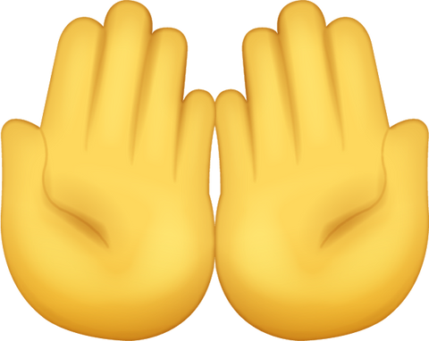 Download Palms Emoji [Iphone IOS Emoji PNG]