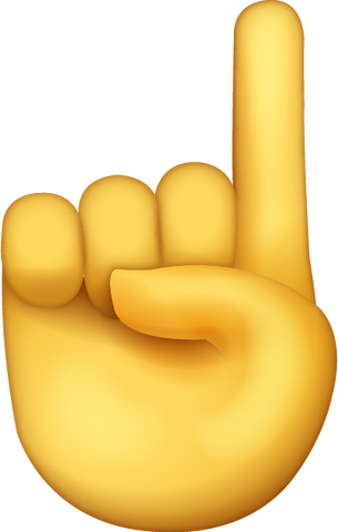 Download Index Finger Emoji [Iphone IOS Emoji PNG]