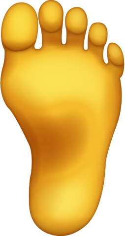 Download Foot Emoji [Iphone IOS Emoji PNG]