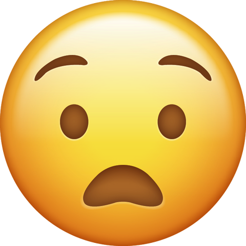 Anguished Emoji [Download Anguished Face Emoji in PNG]