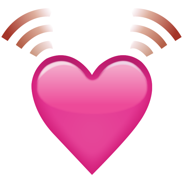 Beating Pink Heart Emoji