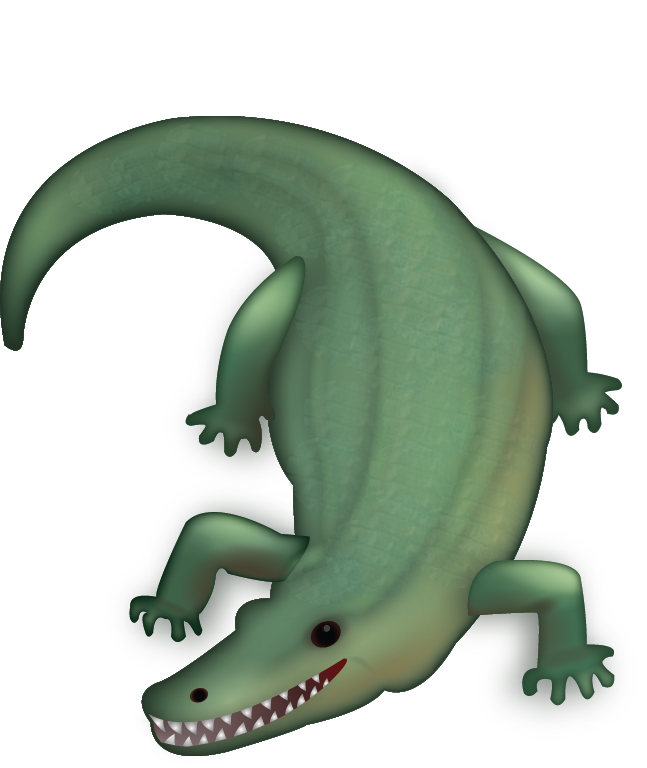 Crocodile Emoji [Free Download IOS Emojis]
