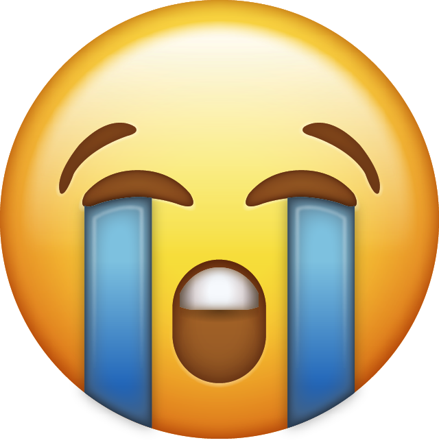 Loudly Crying Emoji [Free Download iPhone Emojis]