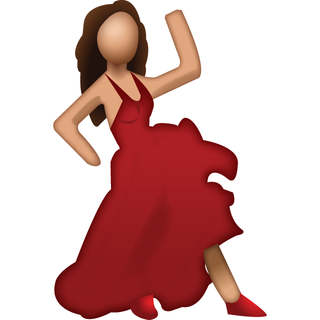 Dancer With Red Dress Emoji