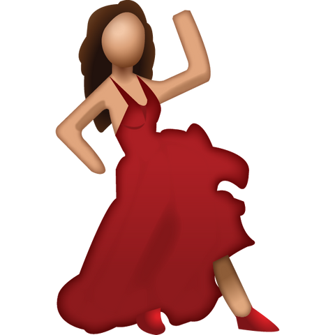 download dancer with red dress emoji Icon