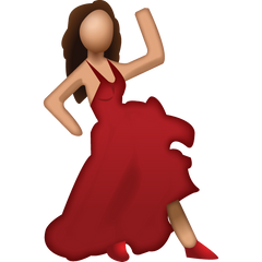 Download Dancer With Red Dress Emoji