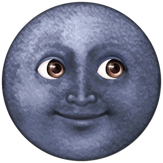 Dark Blue Moon Emoji