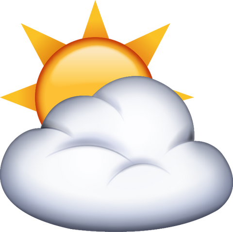 Download Sun Behind Cloud Emoji PNG