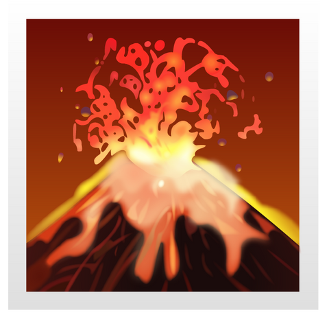 Download Volcano Emoji PNG