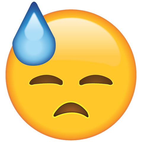 download face with cold sweat emoji Icon