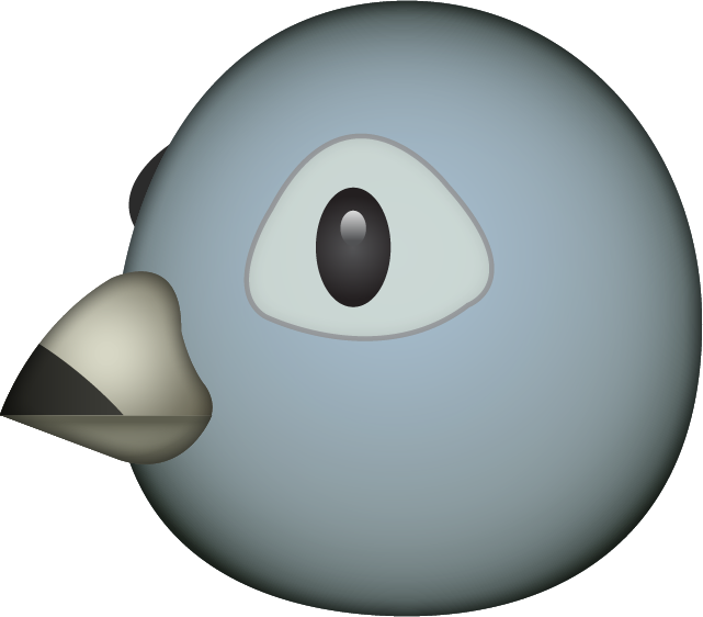 Grey Bird Emoji