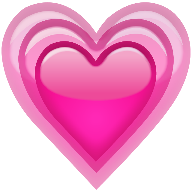 Growing Pink Heart Emoji