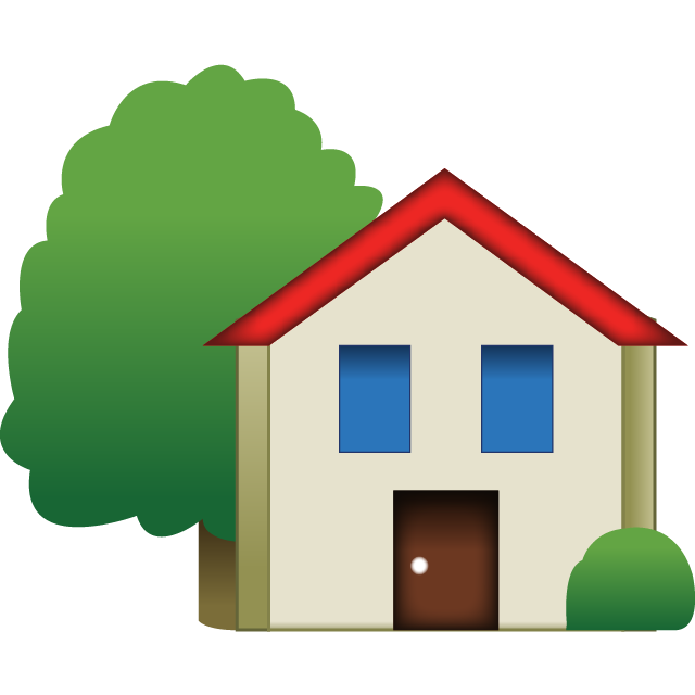 House Emoji With Tree