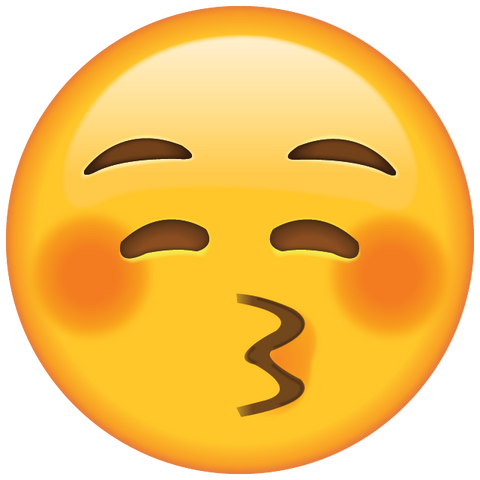 download kiss emoji with closed eyes Icon